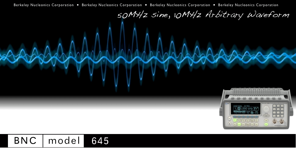 Berkeley Nucleonics Model 645 arbitrary waveform generator