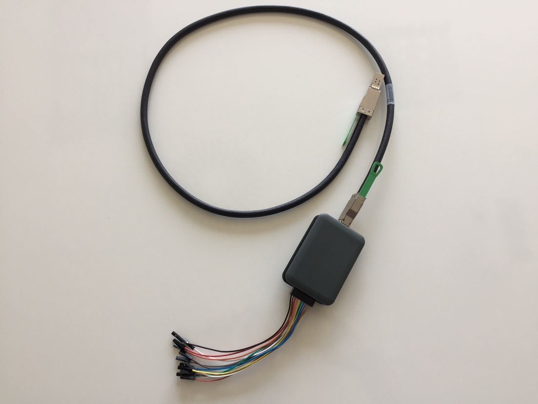 AT-DTTL8 LVDS to LVTTL probe with mini-SAS HD cable and single-ended output leads