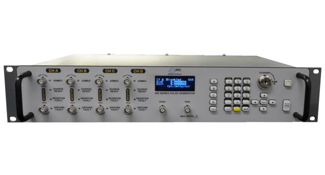 Model 508 four-channel current pulser front panel