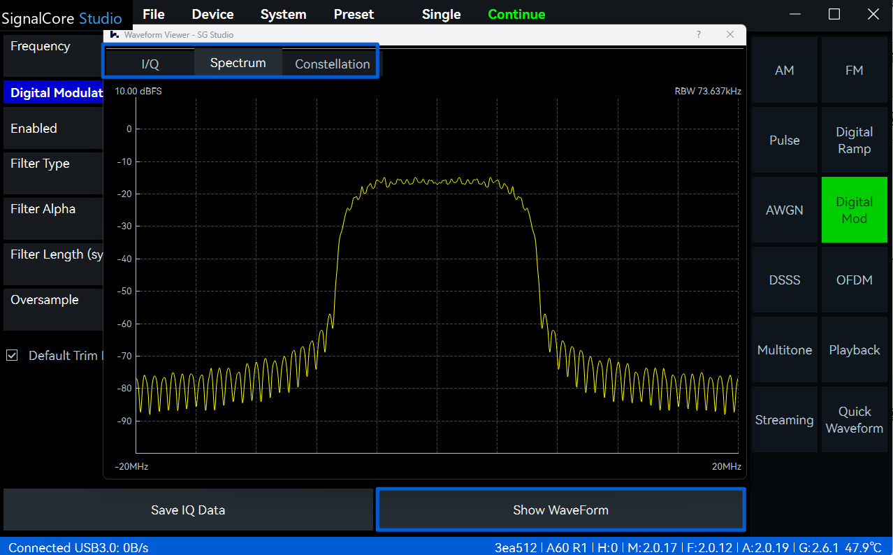 VectorCore Studio screen