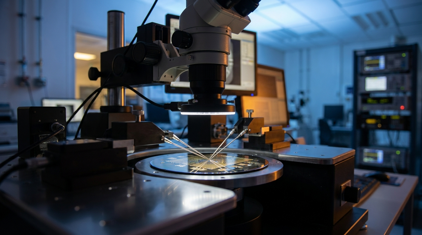 Semiconductor wafer high-voltage test