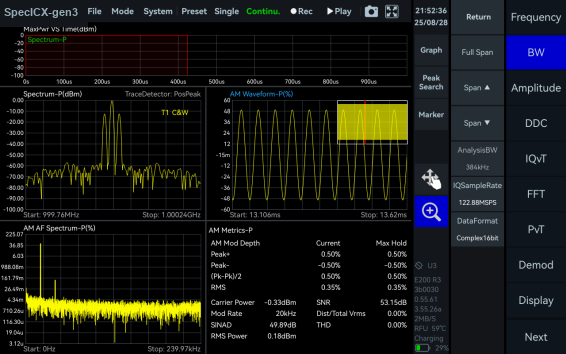SpecICX-gen3 screenshot: AM Demodulation