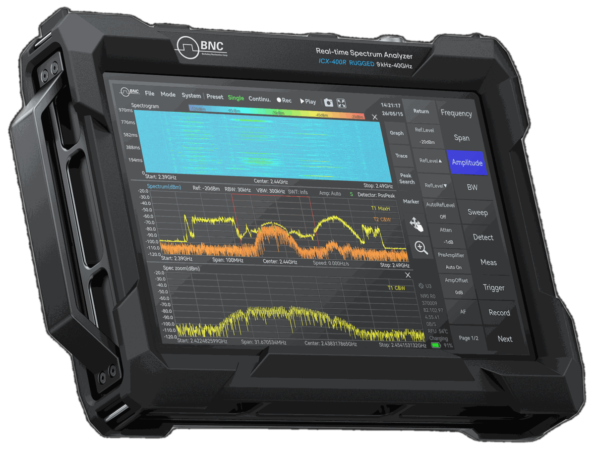ICX-FieldHawk rugged tablet real-time spectrum analyzer