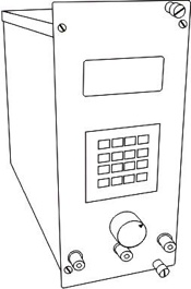 Line drawing of the PB-5 triple-width NIM module